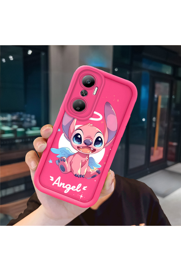 Infinix Hot 20 4g Compatible Pink Red Silicone Case Shockproof Camera Protection