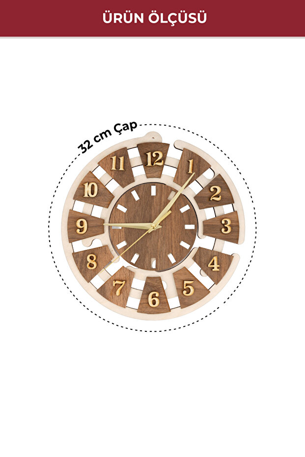 Ahşap Duvar Saati - 4