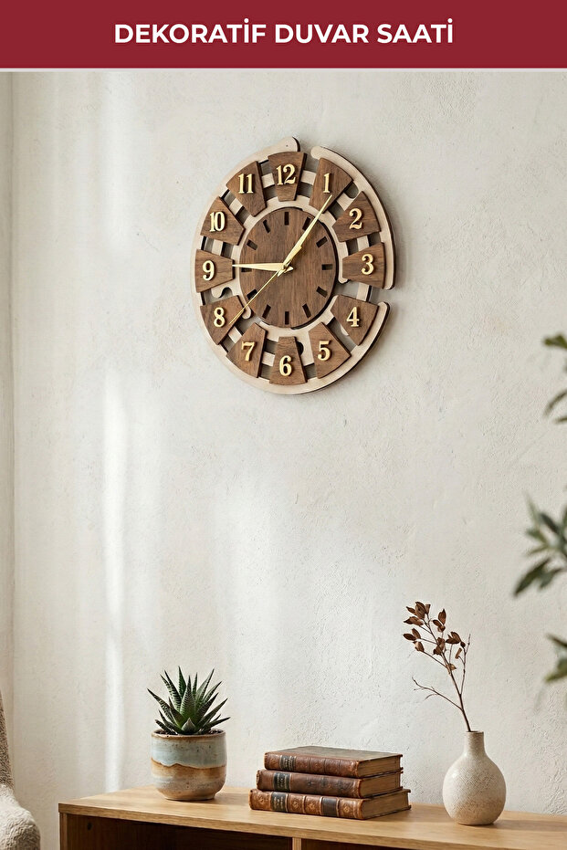 Ahşap Duvar Saati - 2
