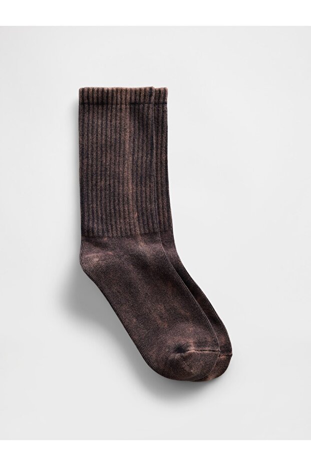 Erkek Gri Crew Çorap - 1