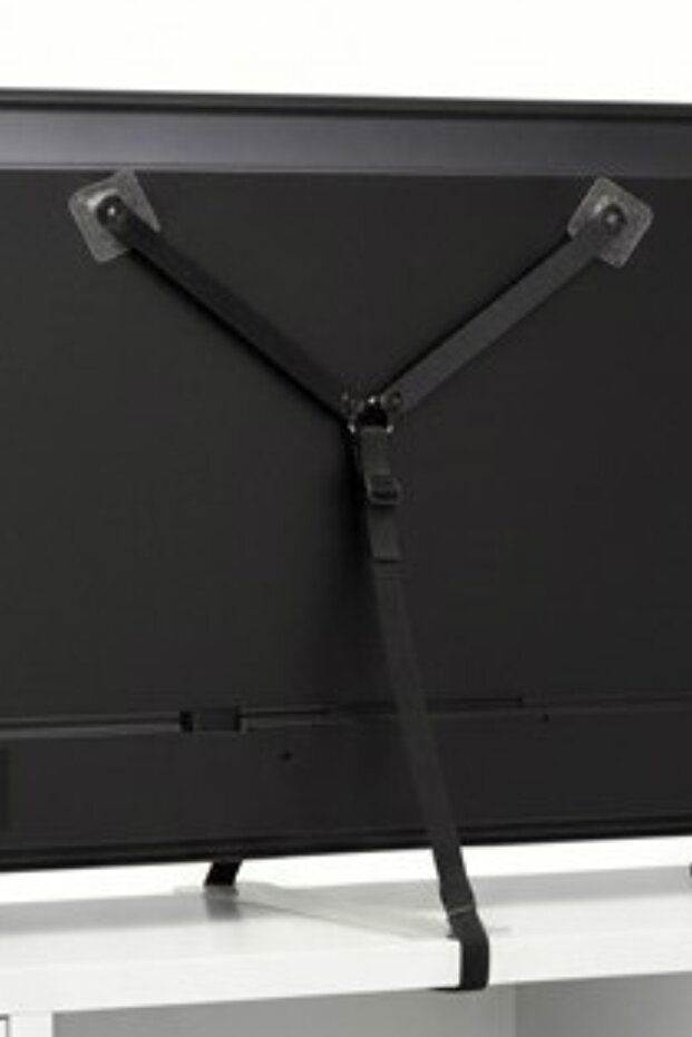 usin Vidasız Montajsız Kendinden Yapışkanlı LCD TV Kemeri Çoçuk Y Tipi Deprem Koruma Güvenlik Askısı