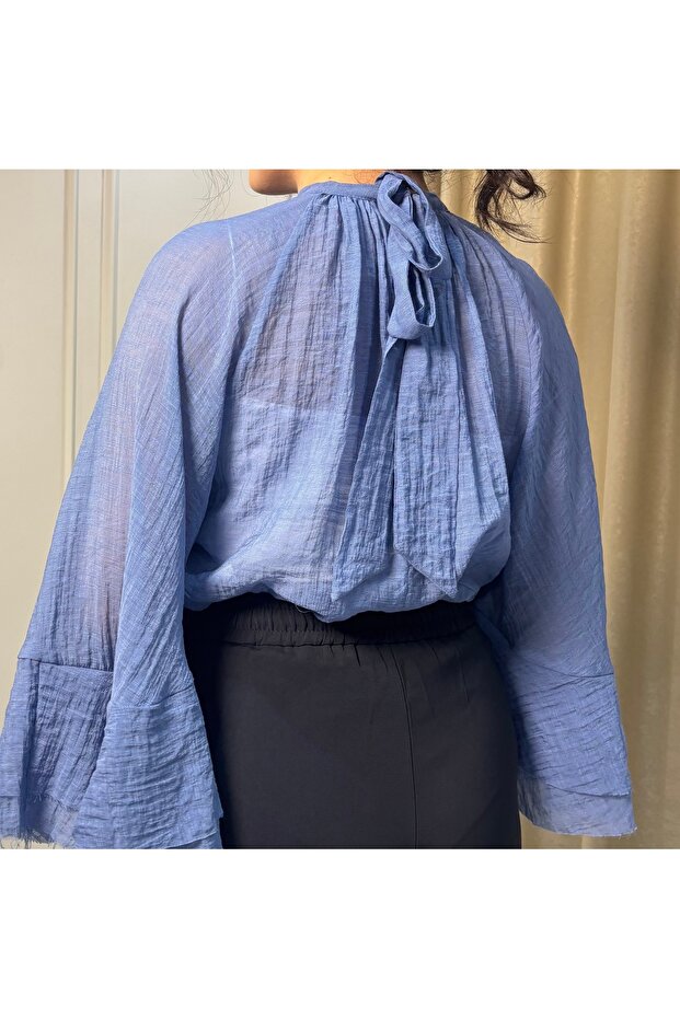 Volan detaylı bluz - 3