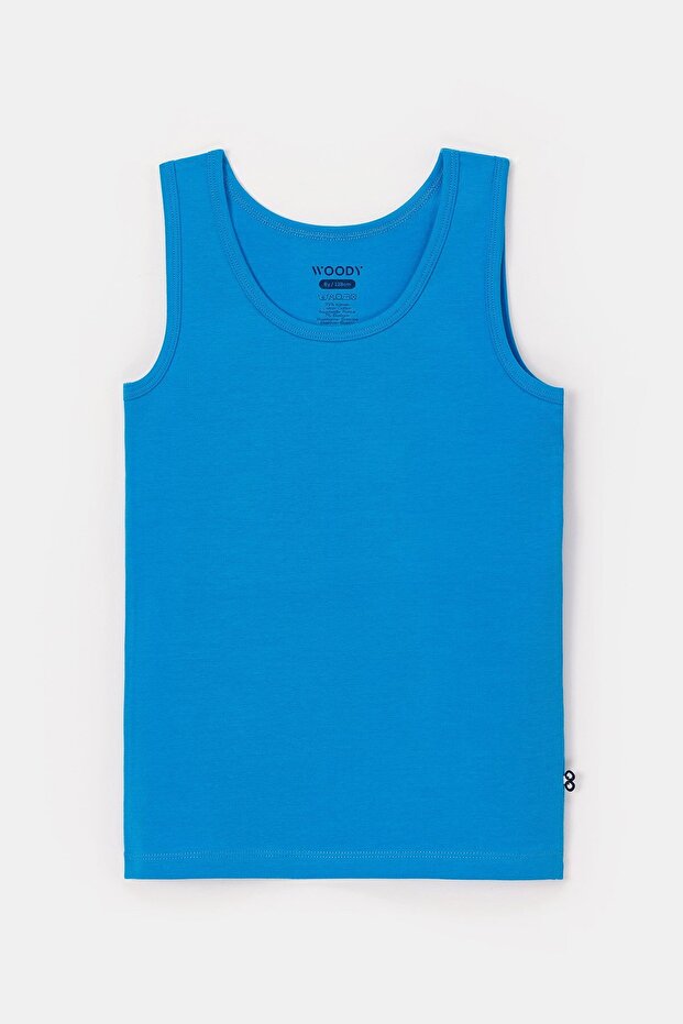 10-16 Years Old Boy Undershirt-Ves - 845-Blue