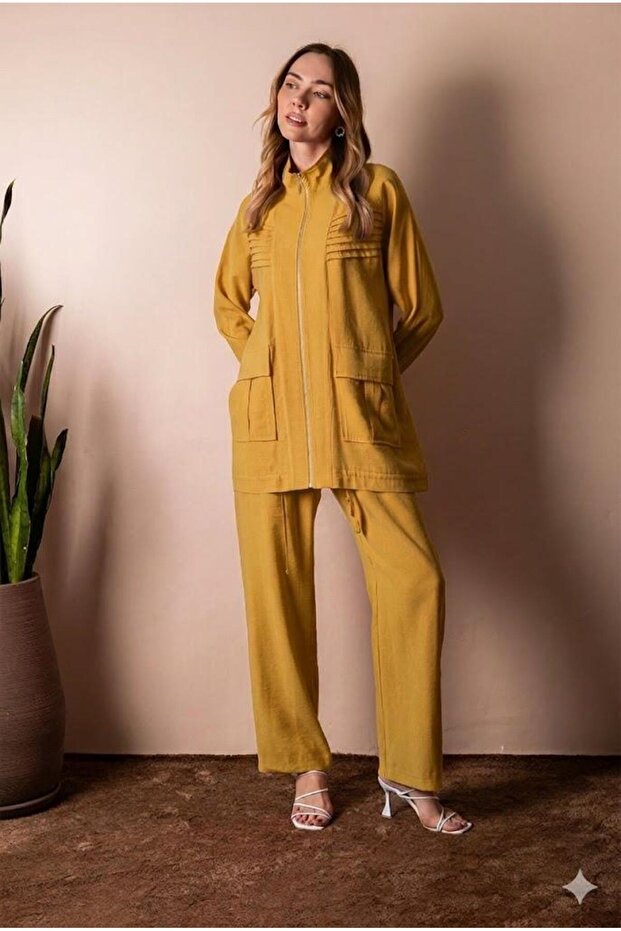 Ribbed Zippered Organic P Cotton Set - 2