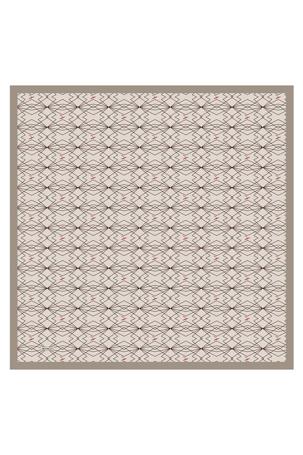 وشاح حريري منسوج بنمط التويل مقاس 90×90 سم