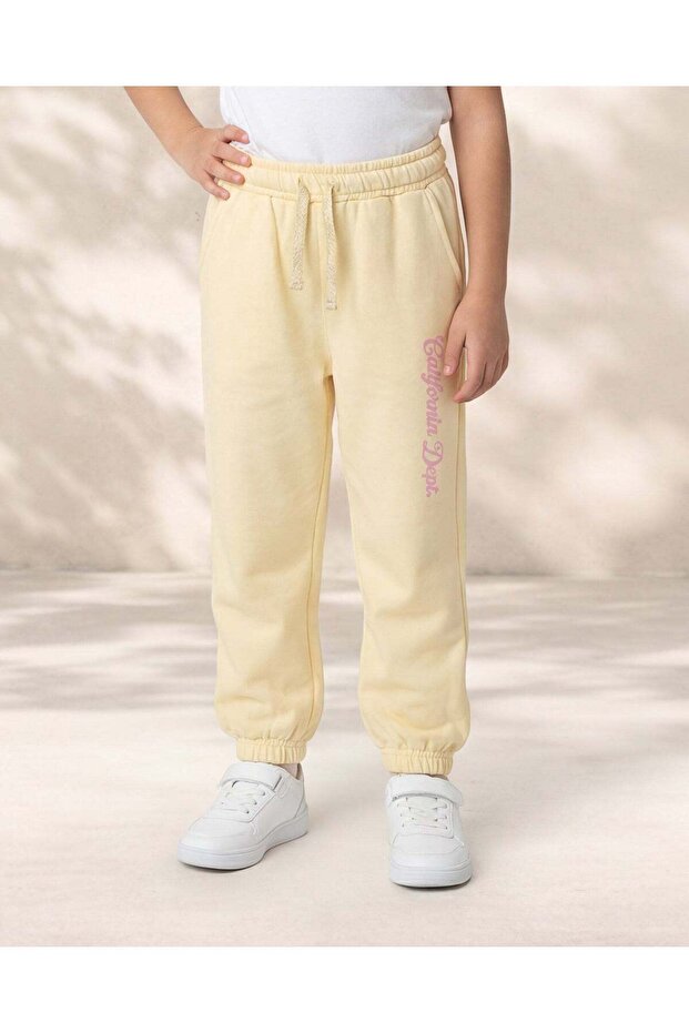 Girls Yellow Jogger Track Pants