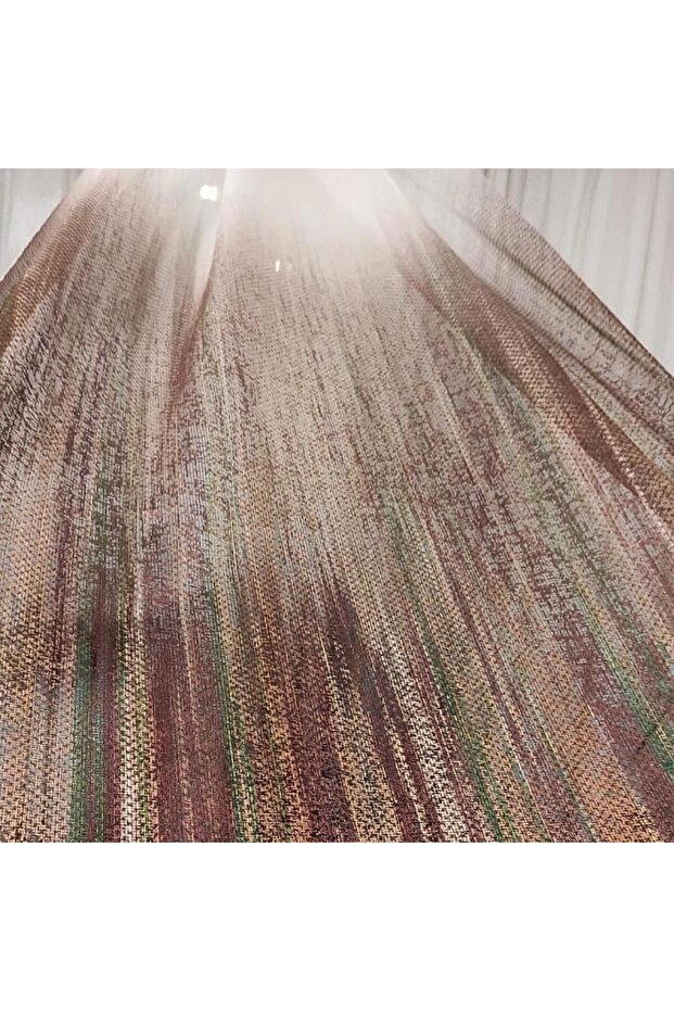 Color Transition Linen Textured New Style Sheer Curtain