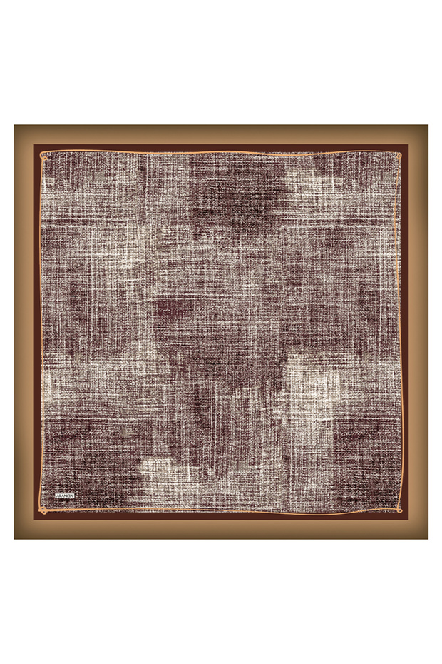 وشاح حريري بني مقاس 90×90