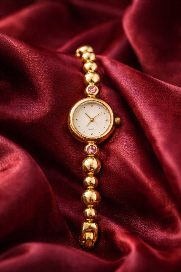 Women's Steel Watch Gold Color Stone Detailed Luxury | Vintage Elegant Wristwatch