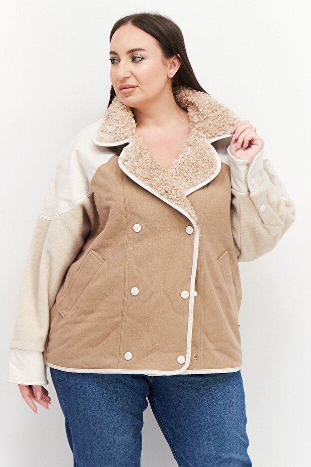Women Plain Bomber Jacket, Brown
