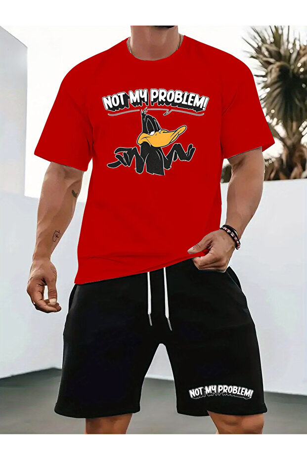 المشكلة مطبوع مجموعة الشورتات الكبيرة الحجم - 1