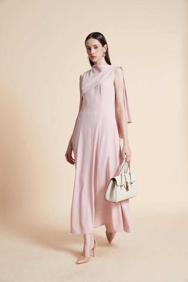 Plain sleeveless long dress