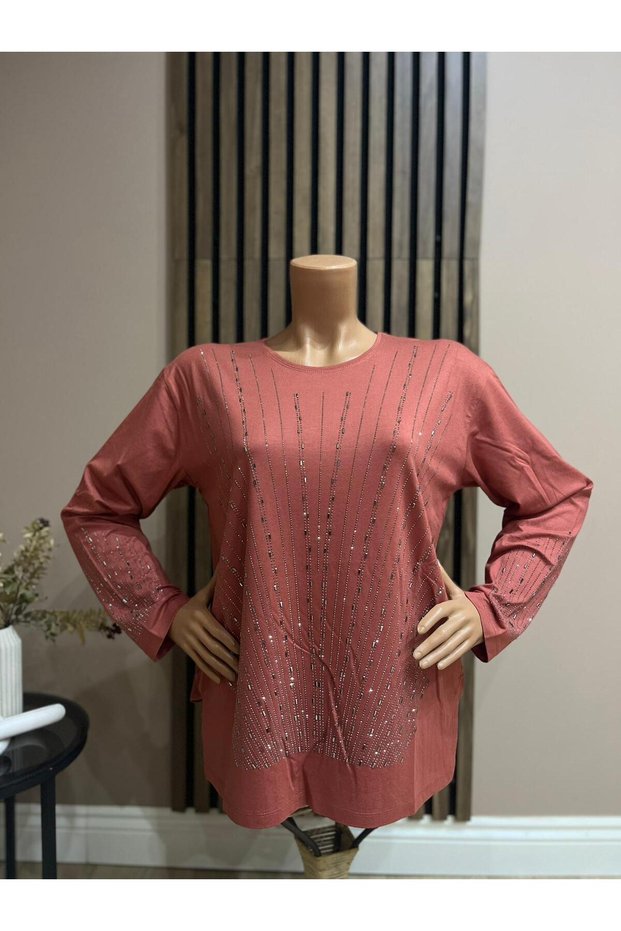 Women's Middle-Aged and Older Women's New Season Mother Stone Combed Cotton Blouse