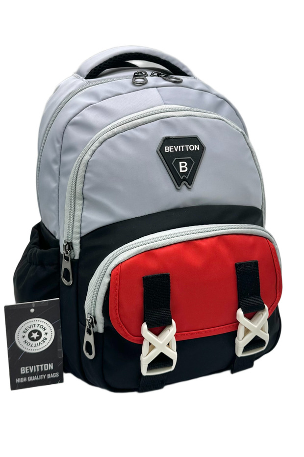 Grey-Black Lightweight Water-Resistant Unisex Luxury Daily Mini Backpack