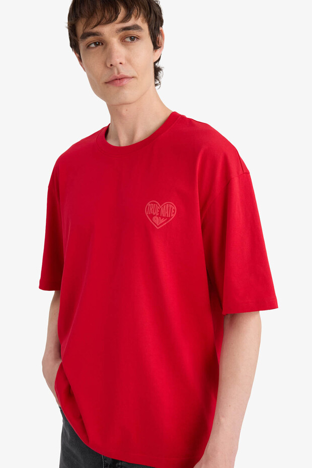 100% Cotton Boxy Fit Printed T-Shirt F8085Ax26Sp
