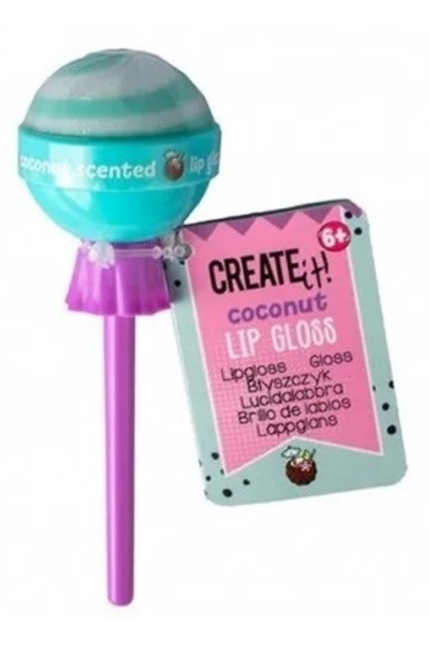 ! Lip Balm Lollipop Shape, Coconut, Blue