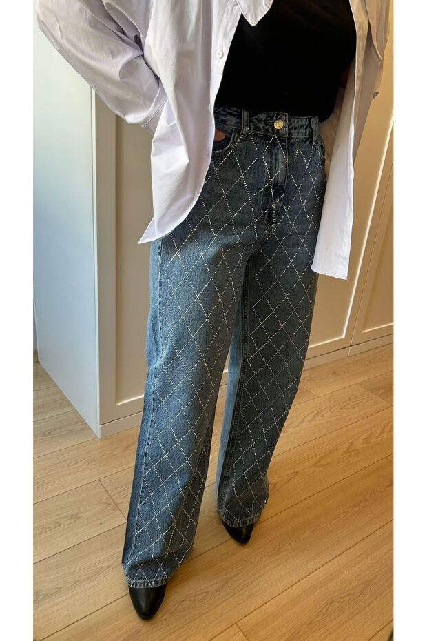 Taşlı Pantolon - 3