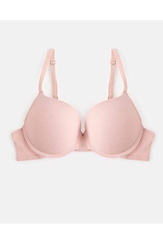 Women Assorted 3-Pack Ribbed Push-Up Bras - 3