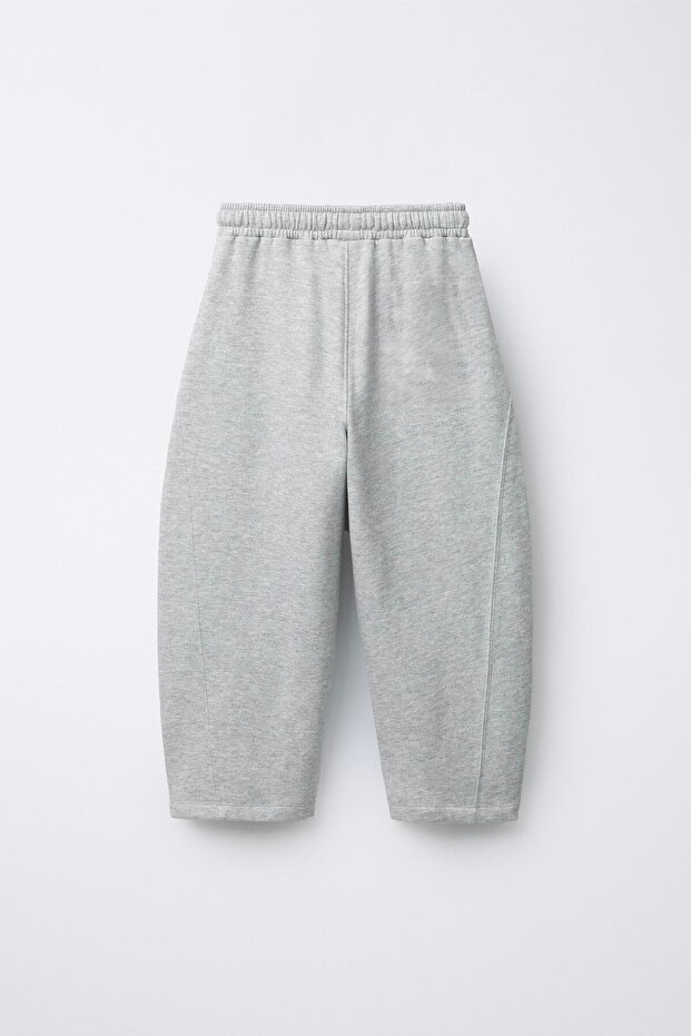 بنطلون رياضي أساسي باللون الرمادي للأولاد مكون من قطن قطع - 2