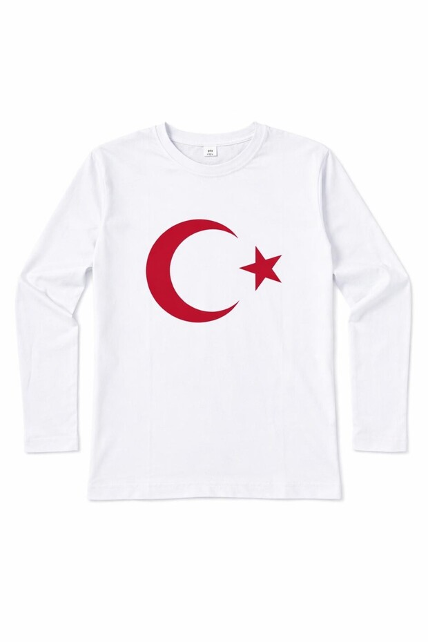 23 April Show Outfit - Ayyıldız Printed White Combed Cotton