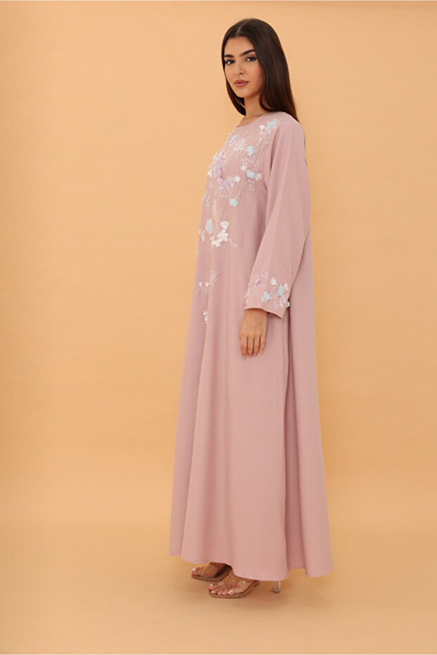 Sand Pastel Blossom Jalabiya - 3