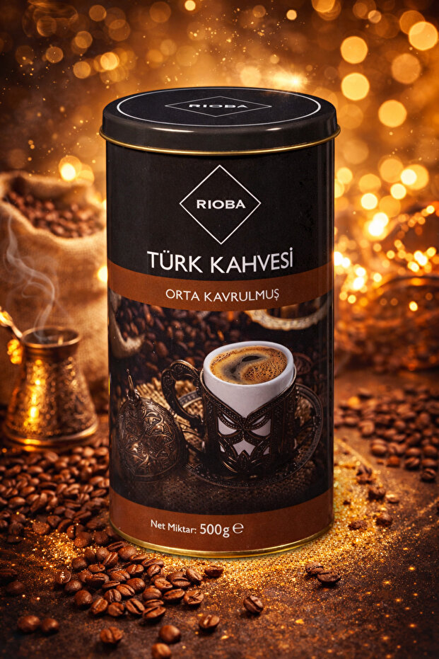 Turkish Coffee 500 Gr Medium Roasted 500g Tin Box – Rich Foam, Intense Flavor