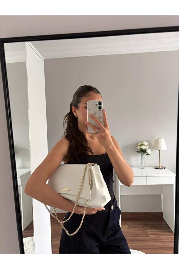 Lorea Chain Strap Piece Women's Shoulder and Clutch Bag Bag