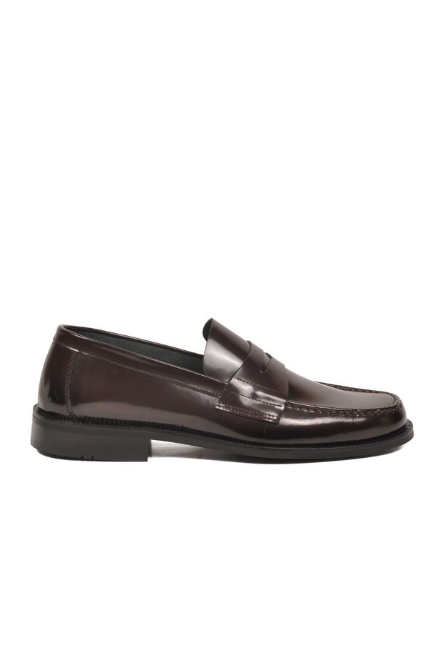 Brown Patent Leather Genuine Leather Men's Classic Shoes