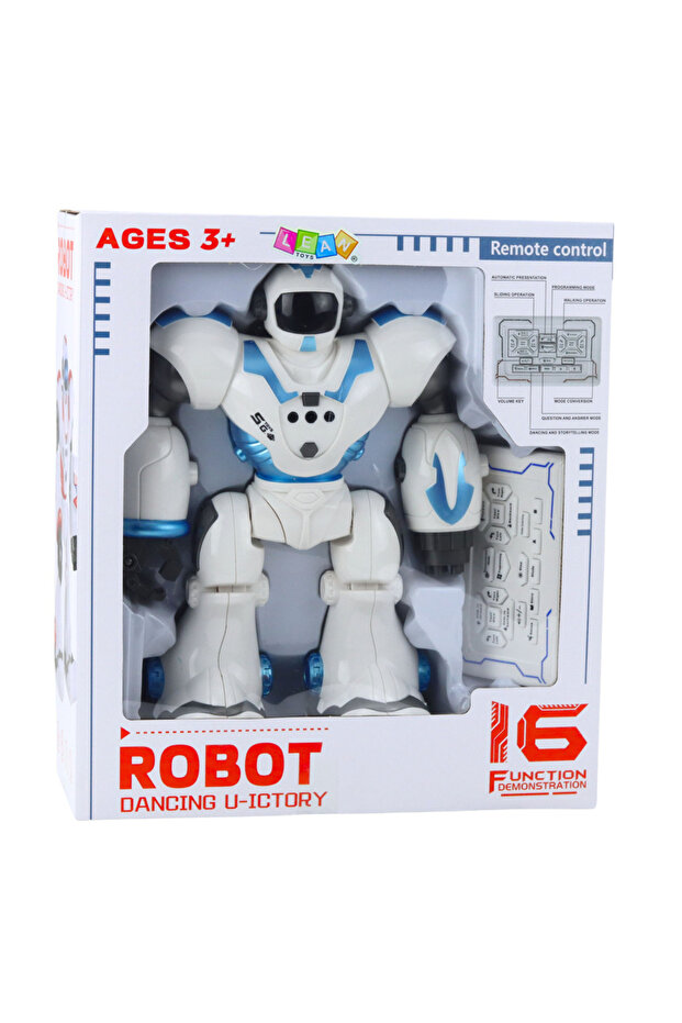 Interactive remote-controlled robot RC 16 functions lights sounds blue - 4