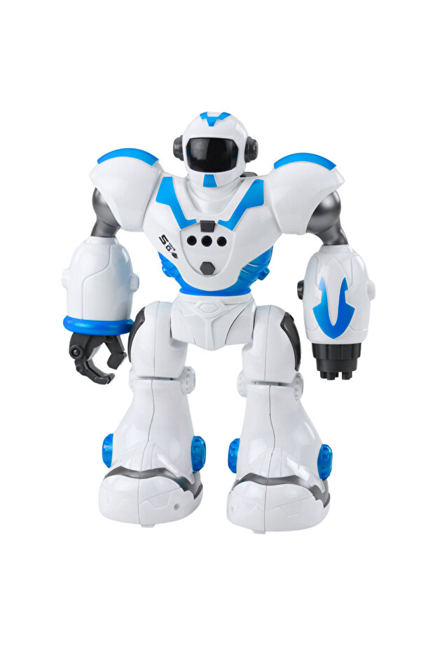 Interactive remote-controlled robot RC 16 functions lights sounds blue - 6