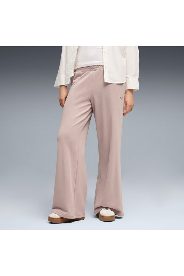 Women's Pink Ess Wide Leg Pant Sweatpants 691703-89 - 3