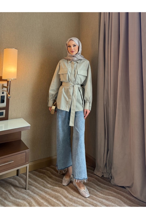 bağlamalı gömlek - 4