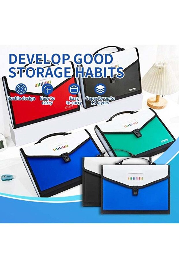 حقيبة ملفات كبيرة الحجم قابلة للطي - 7