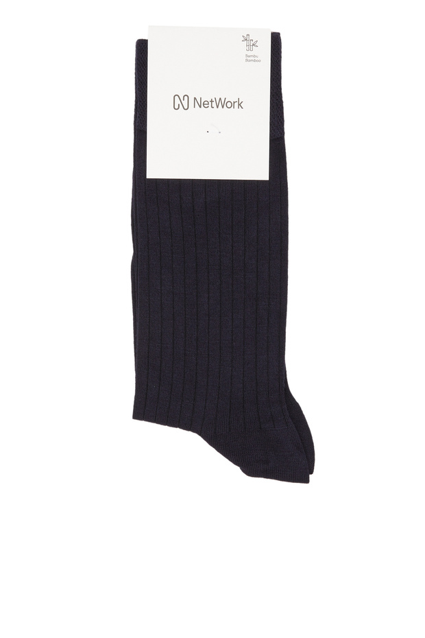 Lacivert Erkek İnce Bambu Çorap - 3