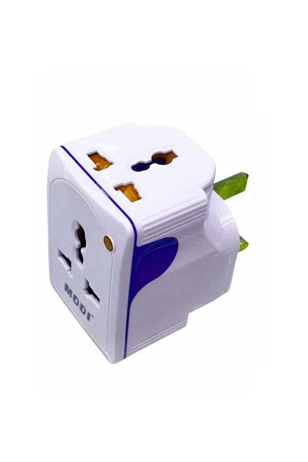 3-Way Power Socket Adapter 13A with Safety Fuse & Indicator Light – Multi Plug for Home & Off