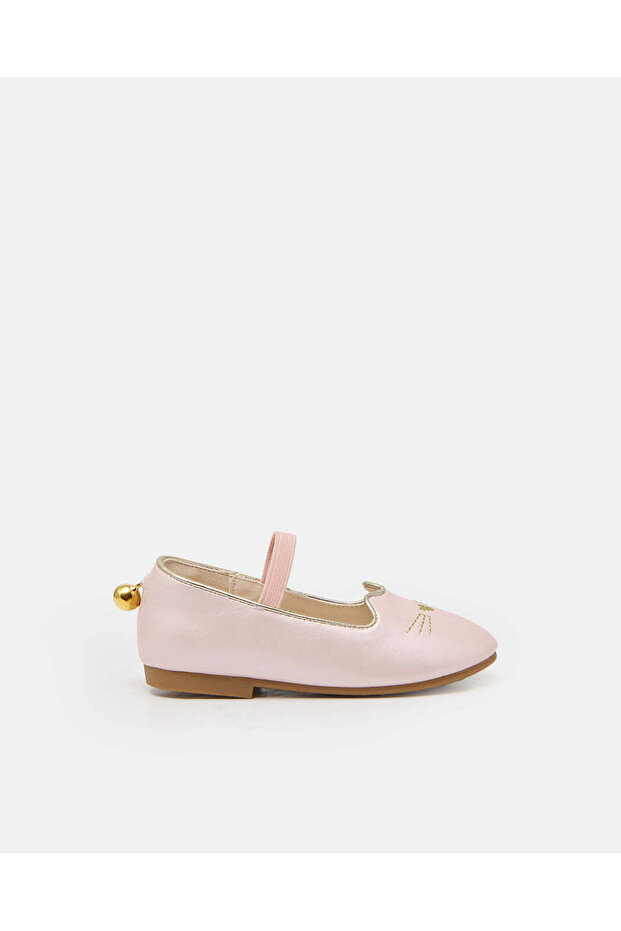 Girls Pink Bunny Ballerinas