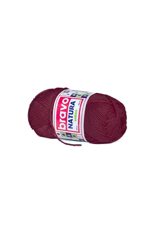 Natura Cotton Bordo 502 Cotton Yarn 100Gr 200Mt