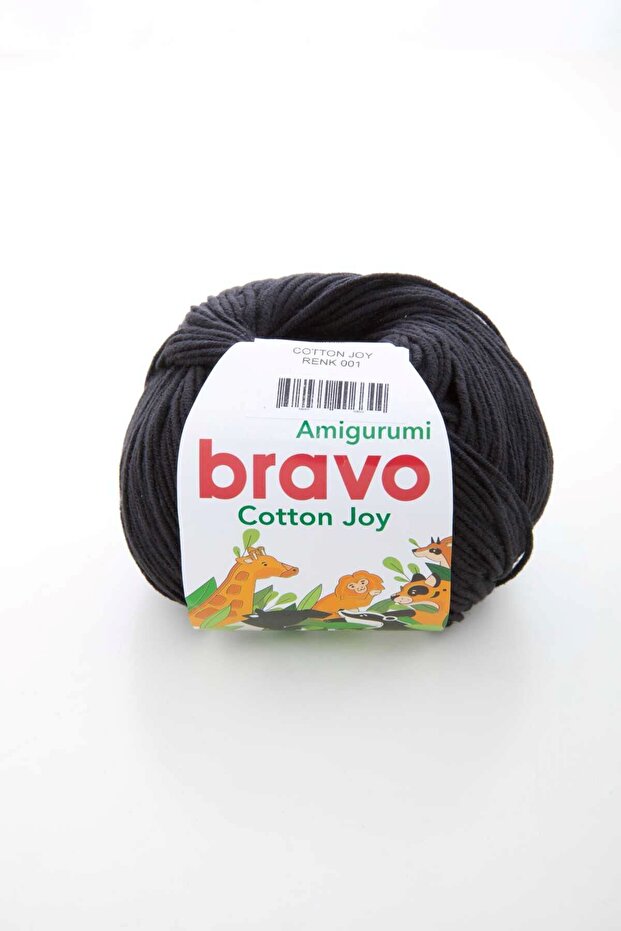 Cotton Joy - Black Amigurumi Yarn Knitting Yarn 50Gr 165m