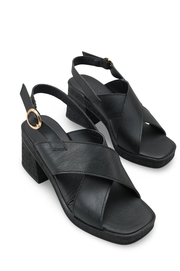 Selene Sola Women's Heeled Sandals 0012345 Black