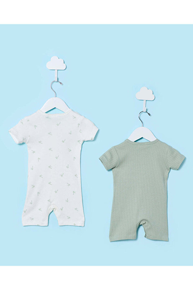 طقم ملابس أطفال أولاد بأزرار أمامية متنوعة، عبوة من قطعتين - 5