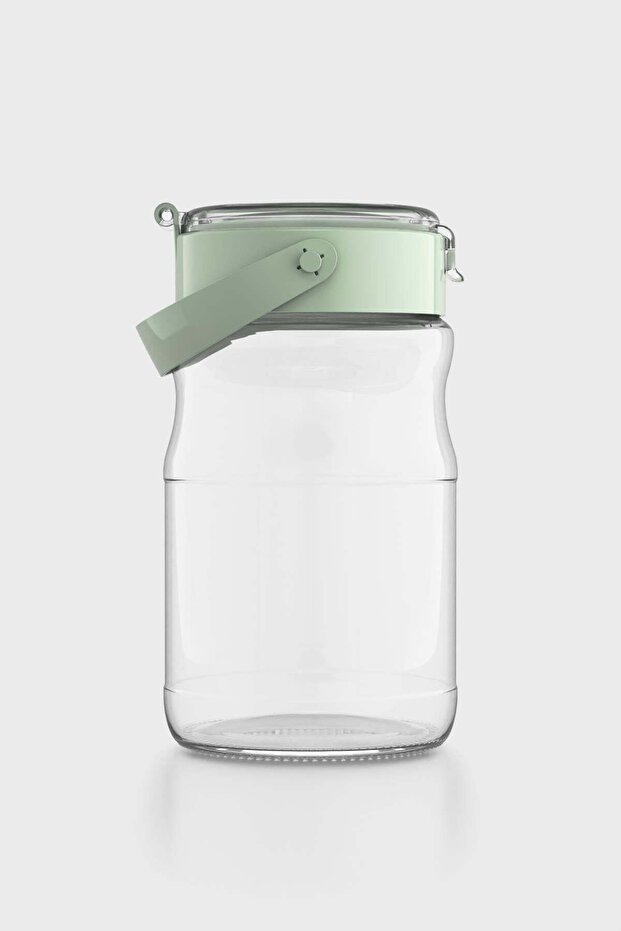 Mono 1700 ml Green Lidded Glass Jar 131072