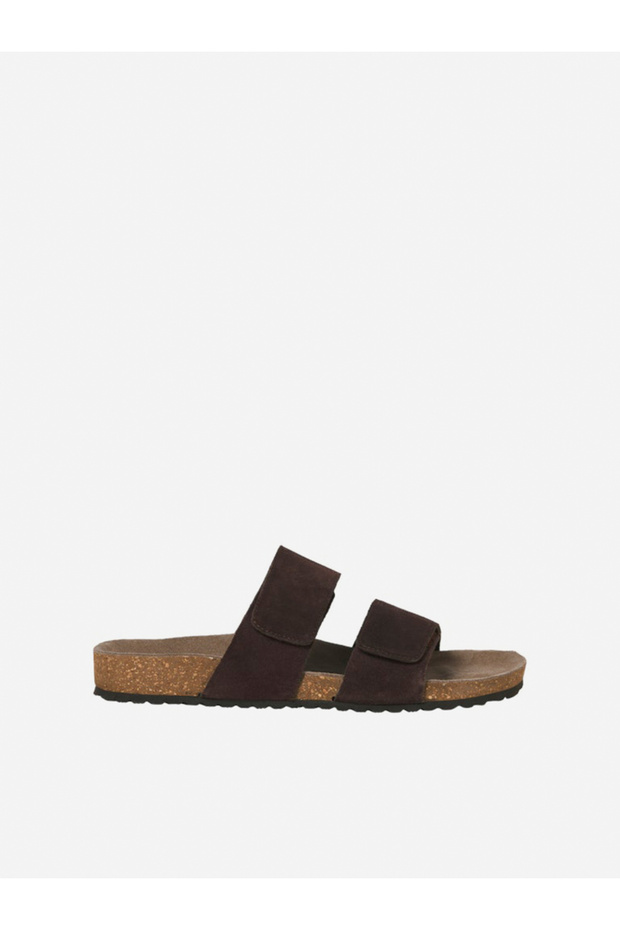 صندل من جلد سويدي الغزال مزدوج حزامين - 5