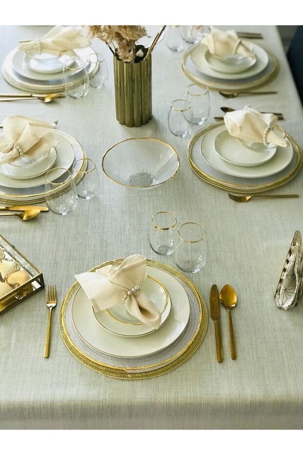 Simli Bej Masa Örtüsü - 1