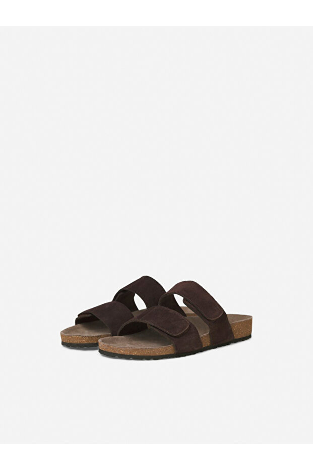 صندل من جلد سويدي الغزال مزدوج حزامين - 4