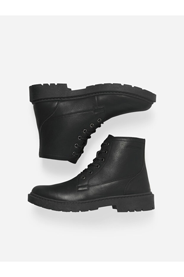 High-Top Lace Up Boots - 2