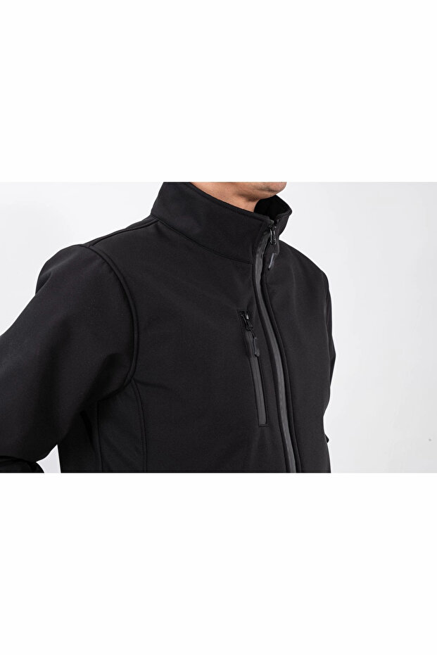Kışlık Mont (Softshell) Sİyah - 7