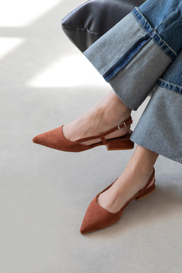 Chrest Women's Heeled Suede Shoes Tile
