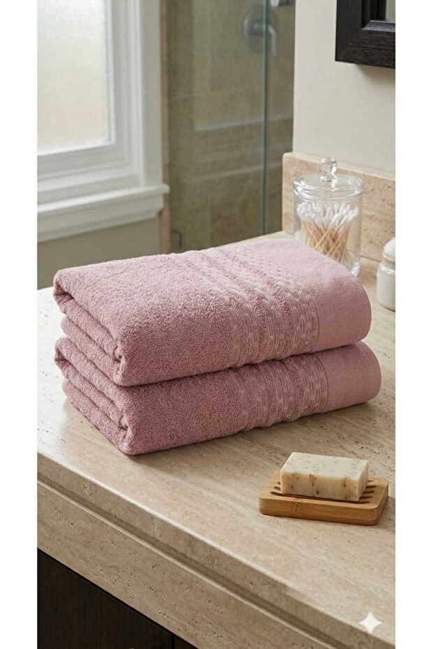 2-Piece 50X90 cm P Cotton U Hand & Face & Hair & Kitchen Towel