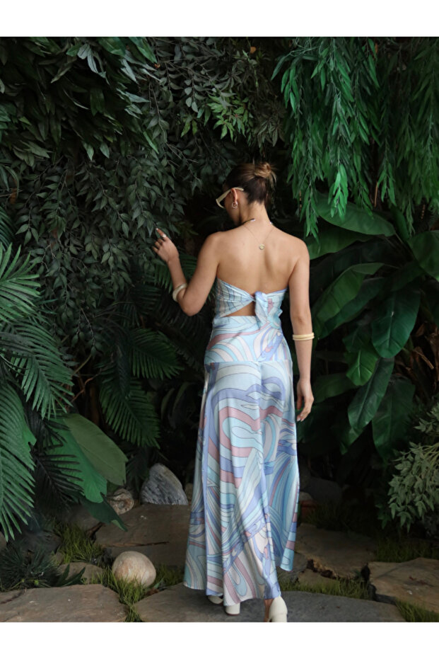 منقوش طقم تنورة توب - 5