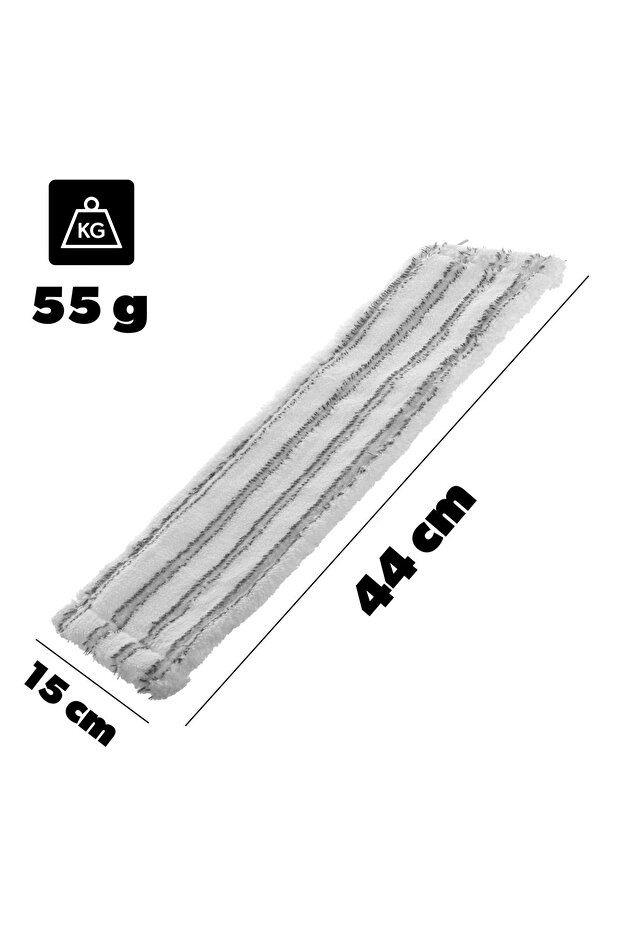 Flat Mop Refill, Microfiber Head, Flat, 44x15cm - 2